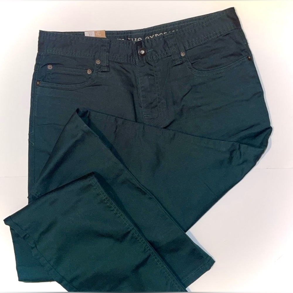 Prana Green Slim Jeans with Rich Color